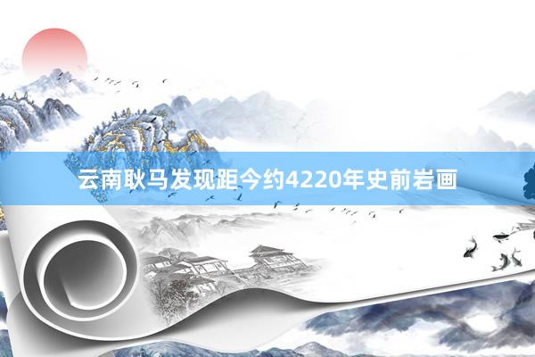 云南耿马发现距今约4220年史前岩画