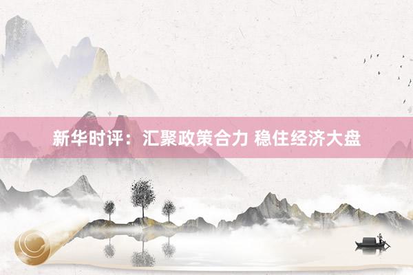新华时评：汇聚政策合力 稳住经济大盘