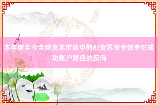 本年度至今全球资本市场中的配资界资金效率对成功账户路径的反向