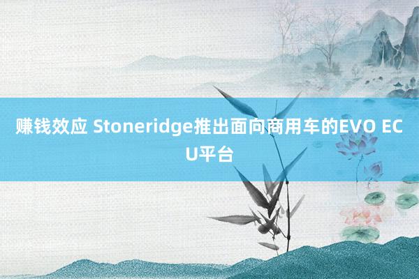 赚钱效应 Stoneridge推出面向商用车的EVO ECU平台