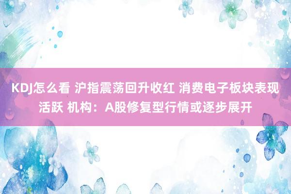 KDJ怎么看 沪指震荡回升收红 消费电子板块表现活跃 机构:A股修复型行情或逐步展开